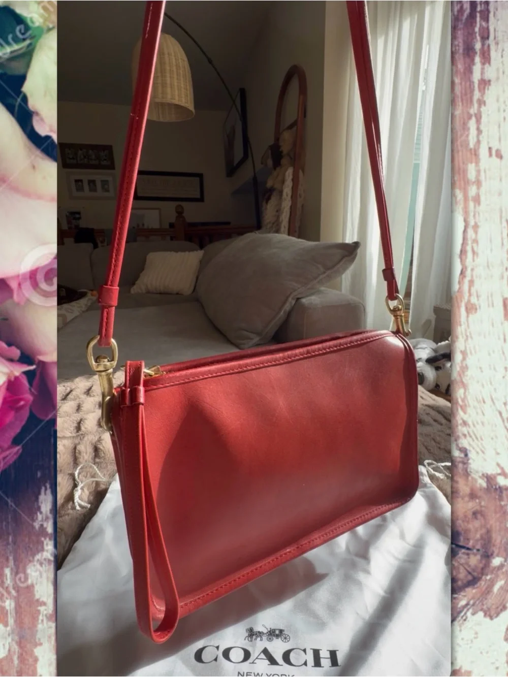 VINTAGE COACH NEW YORK CITY BASIC BAG in RED 9455 - Picture 4 of 16